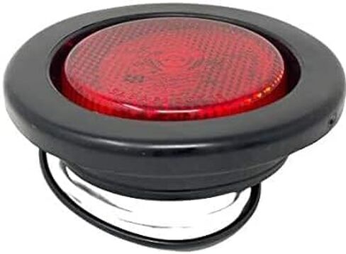 All Star Truck Parts] 2x 2.5 Amber 4 Led Round Side Marker Clearance Lights Grommet Flush Mount, Sealed Truck Trailer with Reflex Lens, IP67 Waterproof- Super Bright DOT SAE P2 FMVSS 180 in Saudi Arabia