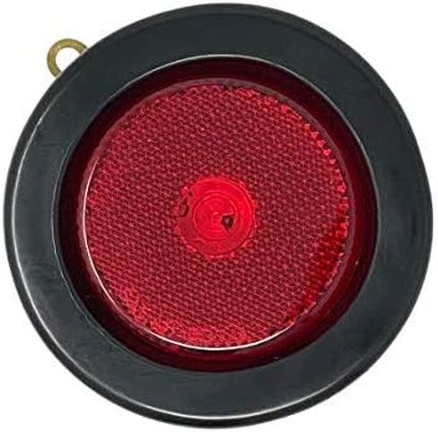 All Star Truck Parts] 2x 2.5 Amber 4 Led Round Side Marker Clearance Lights Grommet Flush Mount, Sealed Truck Trailer with Reflex Lens, IP67 Waterproof- Super Bright DOT SAE P2 FMVSS 180 in Saudi Arabia