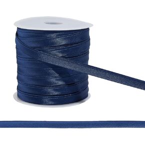 50 ياردة 0.39 بوصة عريضة أضعاف أشرطة تحيز للخياطة ، شريط تلوين من الساتان الأبيض الناعم ، لوازم الخياطة لخياطة خياطة الأنابيب الملتوية. in Kuwait