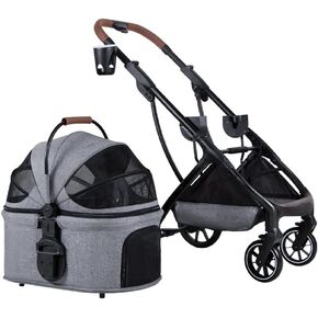 Pet Cat Stroller قابلة للطي متعددة الكلب كراسي الدفع للكلاب الصغيرة مع حامل الكأس ، عربة Cat Cat Dog Buggy عربات الحيوانات الأليفة القابلة للفصل للكلاب الصغيرة والمتوسطة (الأخضر) in Kuwait