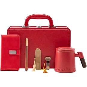 Red Business Set Notebook Bookmark Water Cup Gift Box 5-Piece Set in Kuwait
