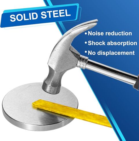 PATIKIL 30x10mm Steel Bench Block, Steel Block Metal Bench Block No Holes Matched Hardened Steel Flat 123 Blocks Precision Ground Milling for Jewelry Making Stamping Tool, Round in Saudi Arabia