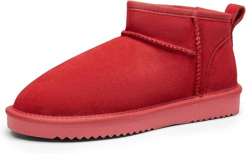DREAM PAIRS Ankle Winter Mini Boots for Women | Genuine Suede Faux Fur Lining Water Resistant Warm Snow Boots Slip On Memory Foam Comfort Booties FuzzyClassic in Saudi Arabia