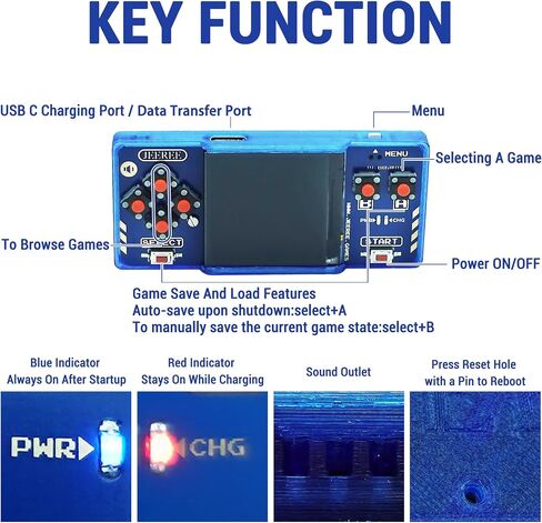 1.5'' Portable Mini Handheld Retro Game Console Emulator,1.5inch LCD Screen Portable Video Game System with Rechargeable Battery in Saudi Arabia