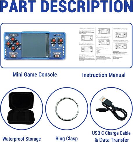 1.5'' Portable Mini Handheld Retro Game Console Emulator,1.5inch LCD Screen Portable Video Game System with Rechargeable Battery in Saudi Arabia