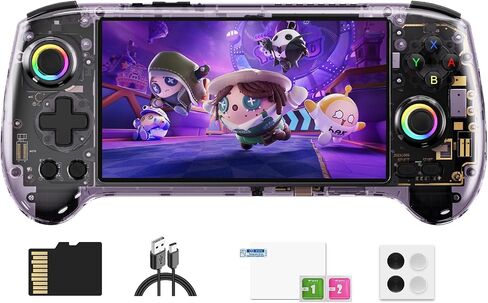 Doriteney RG557 Handheld Video Game Console Android 14 Gaming Console RG557 5.48 "AMOLED HD SCREEN in Kuwait