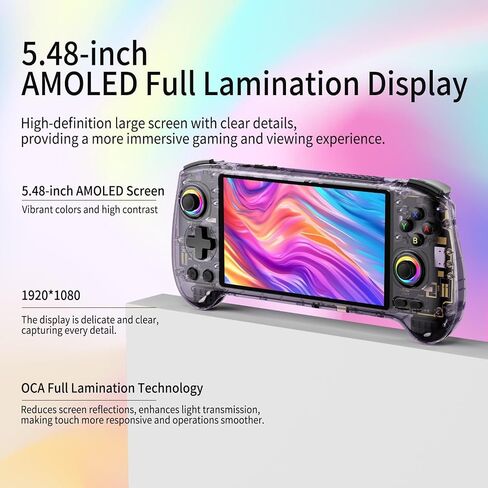 Doriteney RG557 Handheld Video Game Console Android 14 Gaming Console RG557 5.48 "AMOLED HD SCREEN in Kuwait