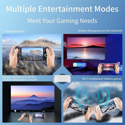 Doriteney RG557 Handheld Video Game Console Android 14 Gaming Console RG557 5.48 "AMOLED HD SCREEN in Kuwait