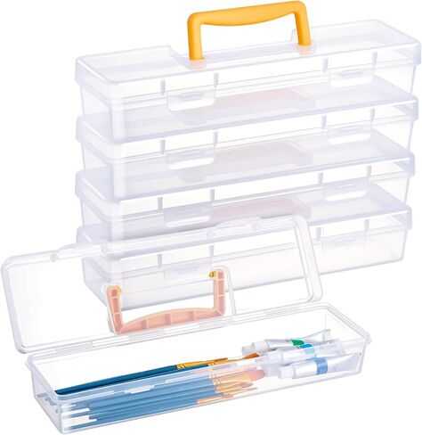 GERRII 5 Pack Paint Brush Box Plantable 13 Inch Paintbrush Tools Pencils Container Cateith with Handle Paint Brush Organizer Morting for Artist Craft Art School Supplies in Saudi Arabia