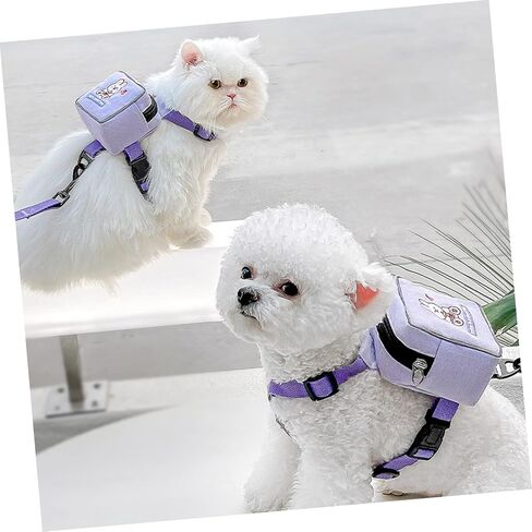 Toyvian Adjustable Cat Leash Harness Backpack Portable Dog Leash for Outdoor Use Suitable for Small Dogs and Cats PET Rope for Training and Travel in Saudi Arabia
