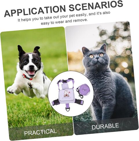 Toyvian Adjustable Cat Leash Harness Backpack Portable Dog Leash for Outdoor Use Suitable for Small Dogs and Cats PET Rope for Training and Travel in Saudi Arabia