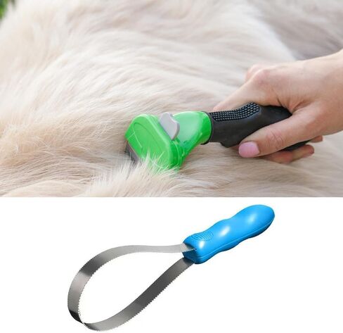 Pet Shedding Blade Horse Hair Comb with Sturdy Handle, Double-Sided Grooming Tool for Horses, Dogs, Cats, Cattle and Donkeys- Single Loop in Saudi Arabia