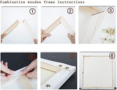 Ninglong Art Stretcher Bars, Number Painting, Solid Wooden Frame for Oil Paintings, Canvas Frame Set, DIY Arts Accessory Supply, Home Studio Decor (30x40cm / 12“x16") in Saudi Arabia