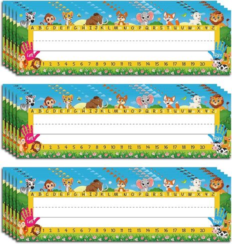 60Pcs Student Name Plates for Classroom, Multipurpose Classroom Desk Name Tags School Student Nameplates for Back to School Kindergarten Preschool 1st 2nd 3rd Grade Teaching Supplies in Kuwait