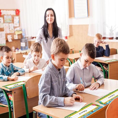 60Pcs Student Name Plates for Classroom, Multipurpose Classroom Desk Name Tags School Student Nameplates for Back to School Kindergarten Preschool 1st 2nd 3rd Grade Teaching Supplies in Kuwait
