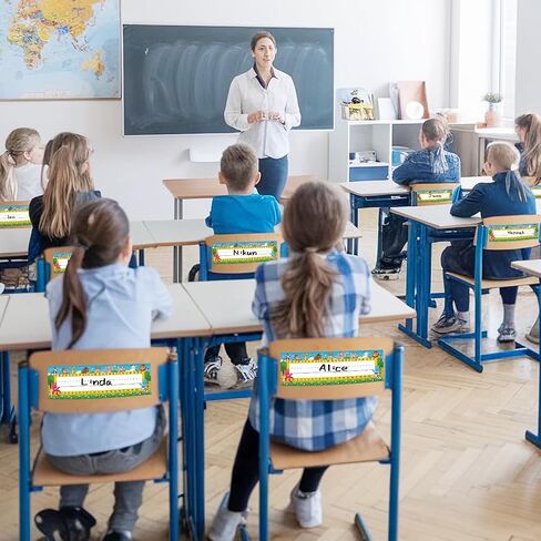 60Pcs Student Name Plates for Classroom, Multipurpose Classroom Desk Name Tags School Student Nameplates for Back to School Kindergarten Preschool 1st 2nd 3rd Grade Teaching Supplies in Kuwait