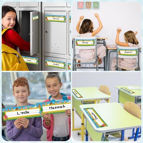 60Pcs Student Name Plates for Classroom, Multipurpose Classroom Desk Name Tags School Student Nameplates for Back to School Kindergarten Preschool 1st 2nd 3rd Grade Teaching Supplies in Kuwait