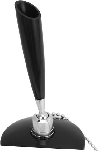 Business Pen with Chain and Adhesive Base for Desk Fixed Signature Writing Pen with Smooth Ink Compression Resistant Shell Vertical Standing Design for Office Bank Hotel Use in Saudi Arabia