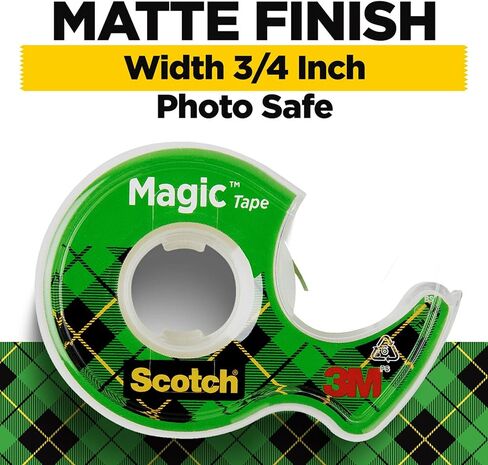 شريط Scotch® Magic ™ في موزعات ، 3/4 "× 850" ، حزمة من 4 لفات in Saudi Arabia