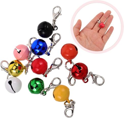 UPKOCH 10pcs Pet Bell Pendant Accessories for Dogs and Cats Durable DIY Collar Charms Hook for Stylish Pet Jewelry and Easy Attachment in Saudi Arabia