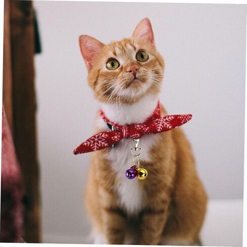 Eringogo 4PCS Copper Cat Bells Pet Collar Charm Accessories keychain key -excals for cats citens تصميم السلامة العاكسة للتدريب والتعرف على اللون العشوائي in Saudi Arabia