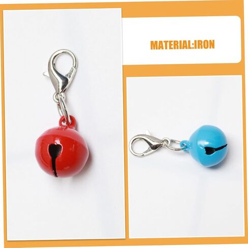 MERRYHAPY 20PCS أجراس طوق الحيوانات الأليفة الملونة سحر DIY DIY لترابط الكلاب إكسسوارات نابضة بالحياة لتخصيص الحيوانات الأليفة لزخارف العطلات in Saudi Arabia