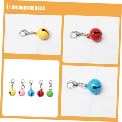 MERRYHAPY 20PCS أجراس طوق الحيوانات الأليفة الملونة سحر DIY DIY لترابط الكلاب إكسسوارات نابضة بالحياة لتخصيص الحيوانات الأليفة لزخارف العطلات in Saudi Arabia
