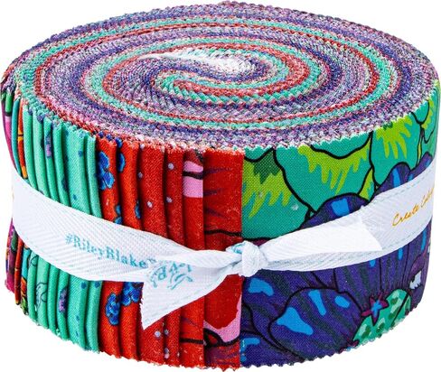 Sew Yeah Quilting Botanic Blast Rolie Polie 40 2.5-inch Strips Jelly Roll Riley Blake RP-15540-40 in Saudi Arabia