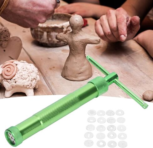 LOCADENCE Clay Extruder, Multifunctional Stainless Steel Rotating Sugar Paste Extruder Kit with Mold, Ceramics and Pottery Clay Extruders Mixers for Make Ceramic Sculpture Crafts in Saudi Arabia