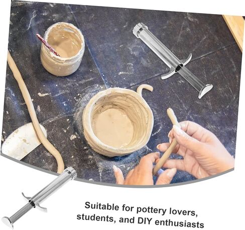 jojofuny 1Set Clay Extruder Tool Set Portable Stainless Steel Squeezer with Molds for Polymer Clay Sculpting for Pottery Lovers and DIY Enthusiasts in Saudi Arabia