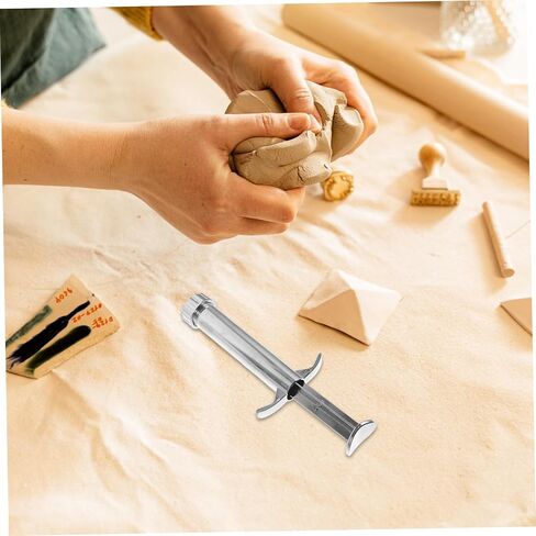 jojofuny 1Set Clay Extruder Tool Set Portable Stainless Steel Squeezer with Molds for Polymer Clay Sculpting for Pottery Lovers and DIY Enthusiasts in Saudi Arabia