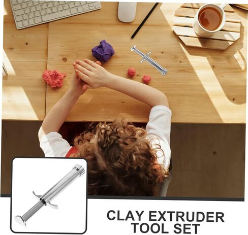 OSALADI 1Set Clay Extruder Tool Set with Tip Molds Professional Sculpting and Molding Kit for Pottery Art Durable Stainless Steel Design for Crafts in Saudi Arabia
