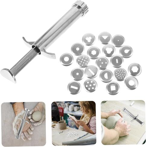 OSALADI 1Set Clay Extruder Tool Set with Tip Molds Professional Sculpting and Molding Kit for Pottery Art Durable Stainless Steel Design for Crafts in Saudi Arabia