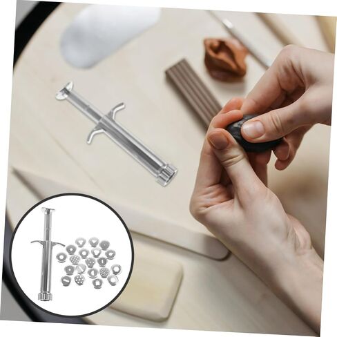OSALADI 1Set Clay Extruder Tool Set with Tip Molds Professional Sculpting and Molding Kit for Pottery Art Durable Stainless Steel Design for Crafts in Saudi Arabia