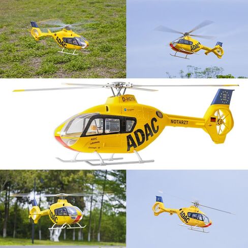 Flywing EC135 RC Helicopter RTF EC 135 Scale Helicopter 6Ch 470 Size RC Helicopters 4 Blades EC-135 Yellow 1:16 6CH Helicopters with New Ace Flight Controller in Kuwait