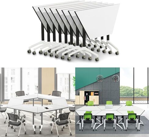 Conference Table,Folding Conference Room Tables with Flip-Top Design,Foldable Office Meeting Seminar Table,Modular Mobile Training Room Tables with Caster,Rolling Seminar Tables for Meeting Room in Saudi Arabia
