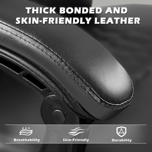 كرسي المكتب التنفيذي 400 رطل من Lemberi مع راحة في القدم ، كرسي مكتب كبير وطويل الشاق ، كراسي كمبيوتر جلدية عالية الظهر (أسود) in Kuwait