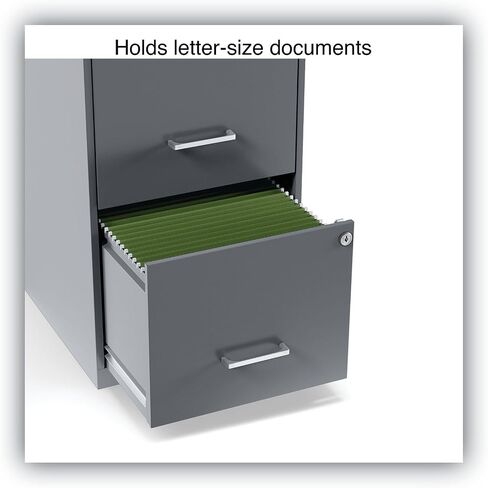 Alera Soho Vertical File Cabinet ، 2 درج: ملف/ملف ، خطاب ، فحم ، 14 "× 18" × 24.1 " in Kuwait