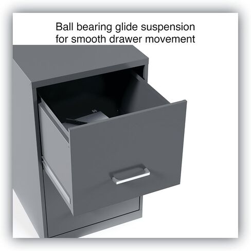 Alera Soho Vertical File Cabinet ، 2 درج: ملف/ملف ، خطاب ، فحم ، 14 "× 18" × 24.1 " in Kuwait