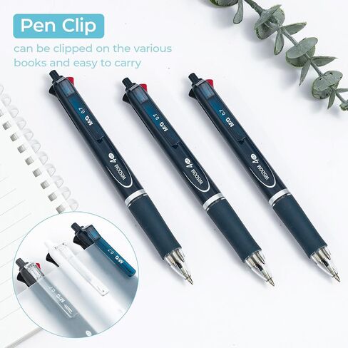M&G 3 PCS 4-in-1 أقلام نقطة ملونة قابلة للسحب ، نقطة دقيقة 0.7 ملم ، إعادة ملء السعة الكبيرة ، قبضة مضادة للانزلاق ، ألوان محفوفة بالكتابة سلسة ألوان متنوعة للمدرسة والمكتب ، الأزرق in Saudi Arabia
