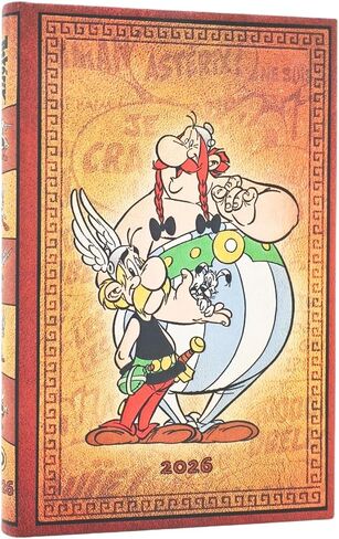 2026 Asterix & Obelix (The Adventures of Asterix) Mini 12-month Verso Hardcover Flexi Day Planner 2026 (Elastic Band Closure) in Saudi Arabia
