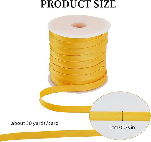 50 Yards 0.39 Inch Wide Double Fold Bias Sewing Bias Tapes, Soft White Satin Twill Tape, Sewing Supplies for Seaming Binding Hemming Piping Quilting in Kuwait