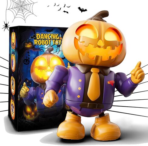 ألعاب Halloween تحت عنوان ، روبوت اليقطين الرقص-يلعب الموسيقى العصبية ويضيء العيون ، لعبة الحسية التفاعلية ممتعة للأطفال 3-7 ، هدايا طفل صغير ، تزيين الحفلات الهالوين المثالية in Kuwait