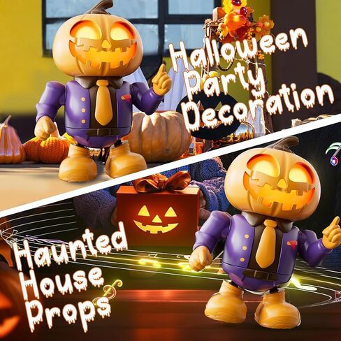 ألعاب Halloween تحت عنوان ، روبوت اليقطين الرقص-يلعب الموسيقى العصبية ويضيء العيون ، لعبة الحسية التفاعلية ممتعة للأطفال 3-7 ، هدايا طفل صغير ، تزيين الحفلات الهالوين المثالية in Kuwait