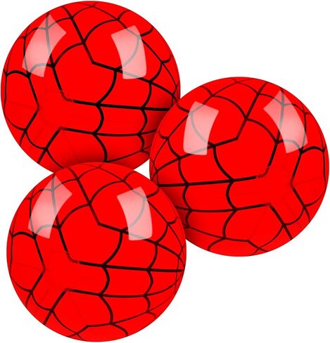 3 Pack 16" Beach Balls -Spider Web Themed Beach Balls for Kids by Summer Pool and Beach Game Gifts Red Spider Web Birthday Party Supplies Party Decorations Party Favors in Saudi Arabia