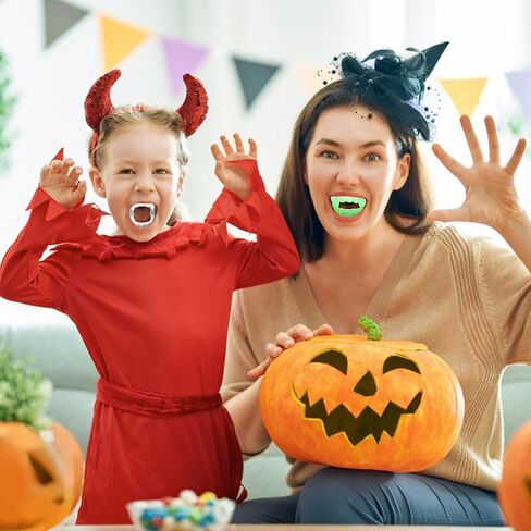 24 PCS مصاصي الدماء البلاستيكي الأسنان الأنياب المزيفة - مصاصي الدماء البيضاء أسنان هالوين الدعائم ، مستلزمات الحفلات والخداع أو الملحقات in Kuwait