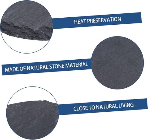 Luxshiny 2pcs منصة التشمس الحجرية الطبيعية للزواحف منطقة تسلق الأطباق الأطباق السلحفاة للزواحف in Kuwait