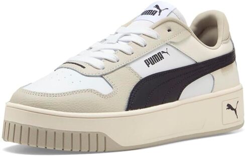 حذاء رياضي للسيدات من PUMA CARINA STREET، PUMA White-PUMA White-PUMA Gold، 8.5 in Kuwait