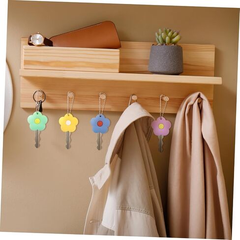 iplusmile 5 Pack Key Caps Covers Tags - Cute Rubber Key Identifier Rings Labels Protector Caps for Home Apartment Accessories, Compatible with Flat Keys Over 6.5cm, Not Fit Standard 1" Key in Saudi Arabia