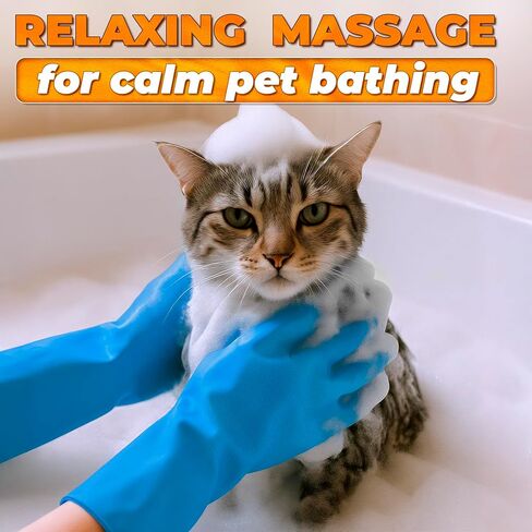 ALPENKOK 1 Pair Silicone Gloves for Washing Dishes – Tear-Resistant Silicone Dishwashing Gloves with Scrubber |Household Use in Kuwait